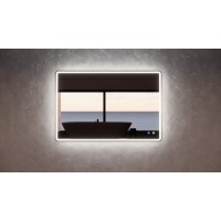 Rectangle Led Mirror With Brushed Gold Framed